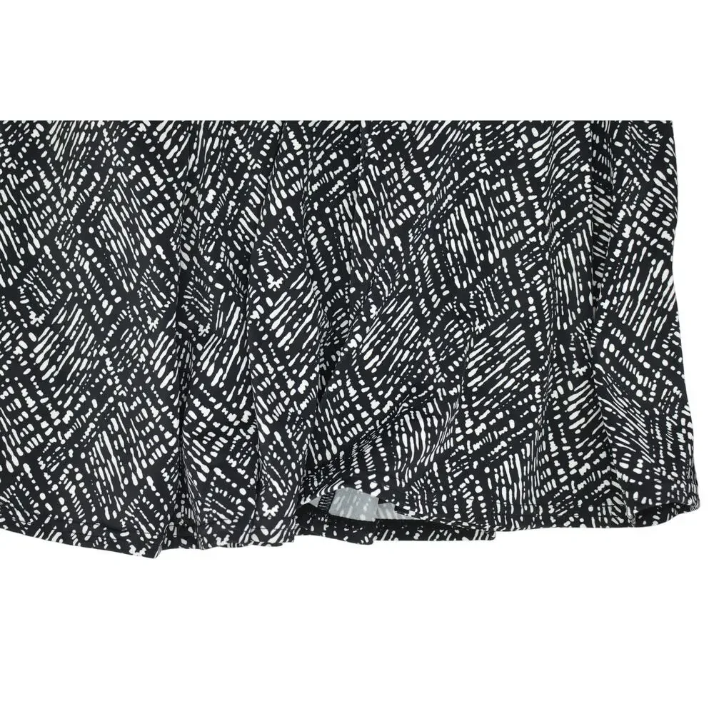 Swim Solutions Women's Printed Triple Tier Tankini Top In Black White - Picture 4 of 5